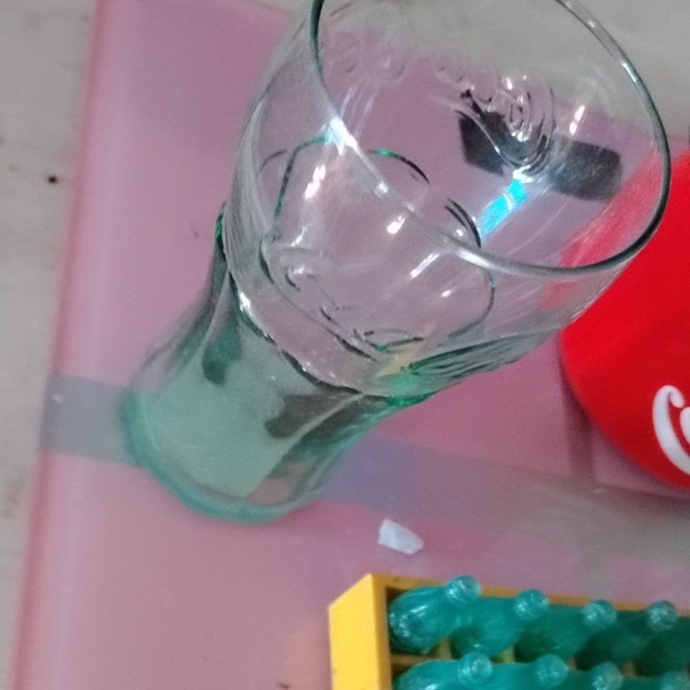 Coca-Cola Red Can Character Coin Bank with Glass and Mini Bottles - Picture 4 of 4
